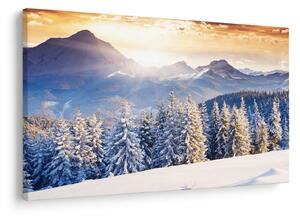 Slika - Planinski krajolik zimi (90x60 cm)