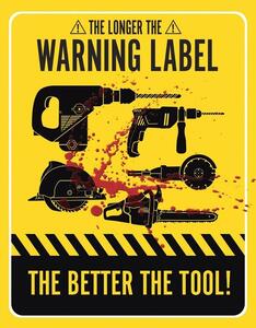Metalni znak Warning Labels, ( x cm)