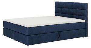 Zondo Bračni krevet Boxspring 140x200 cm Waller (s podnicom i madracem) (plava). 1007714