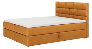 Zondo Bračni krevet Boxspring 140x200 cm Waller (s podnicom i madracem) (narančasta). 1007718