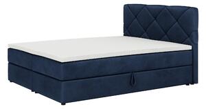 Zondo Bračni krevet Boxspring 140x200 cm Karum (s podnicom i madracem) (plava). 1007767