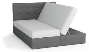 Zondo Bračni krevet Boxspring 140x200 cm Mimosa (s podnicom i madracem) (crna + smeđa). 1007801