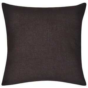 VidaXL 130914 4 Brown Cushion Covers Cotton 50 x 50 cm