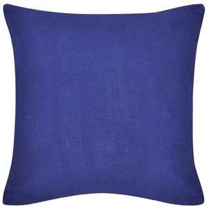 VidaXL 130919 4 Blue Cushion Covers Cotton 40 x 40 cm