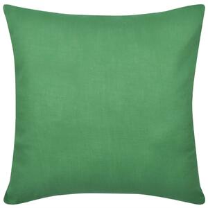 VidaXL 130924 4 Green Cushion Covers Cotton 80 x 80 cm