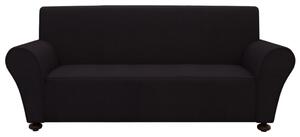VidaXL 131081 Stretch Couch Slipcover Black Polyester Jersey