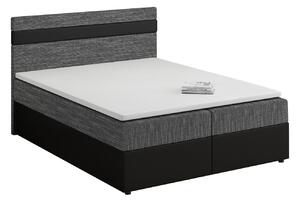 Zondo Bračni krevet Boxspring 180x200 cm Mimosa (s podnicom i madracem) (crna + tamno siva). 1007813