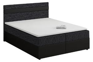 Zondo Bračni krevet Boxspring 140x200 cm Mimosa (s podnicom i madracem) (crna + crna). 1007803