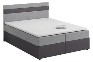 Zondo Bračni krevet Boxspring 140x200 cm Mimosa (s podnicom i madracem) (tamno siva + siva). 1007805