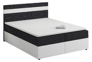 Zondo Bračni krevet Boxspring 160x200 cm Mimosa (s podnicom i madracem) (bijela + crna). 1007811