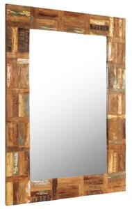 VidaXL Zidno ogledalo od masivnog obnovljenog drva 60 x 90 cm