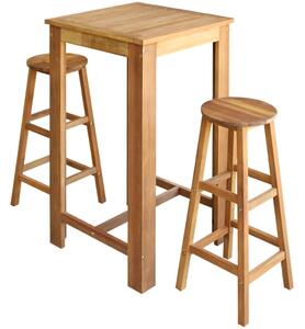 VidaXL 3-dijelni set barskih stolaca i stola od masivnog bagremovog drva