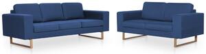 VidaXL 2-dijelni set sofa od tkanine plavi