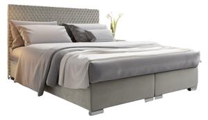 Zondo Bračni krevet 180 cm Harlan (siva) (s podnicom, madracem i prostorom za odlaganje). 1026036