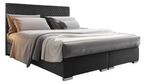 Zondo Bračni krevet 140 cm Harlan (tamno siva) (s podnicom, madracem i prostorom za odlaganje). 1026023