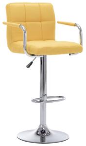 VidaXL Barska stolica od tkanine žuta