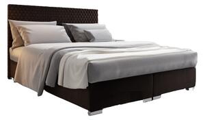 Zondo Bračni krevet 140 cm Harlan (smeđa) (s podnicom, madracem i prostorom za odlaganje). 1026020
