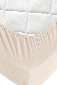 Crno-krem pamučna posteljina za bračni krevet/s produženom plahtom 200x220 cm - Mila Home