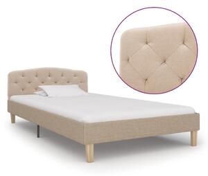 VidaXL Okvir za krevet od tkanine bež 100 x 200 cm
