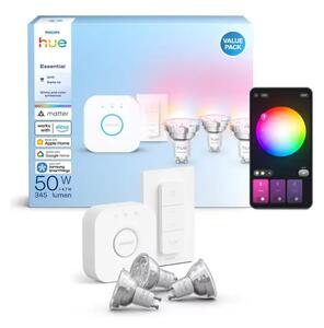 PHILIPS HUE LED reflektor (spot) E White and Color Ambiance 345 GU10 3KIT SW 8721103103758