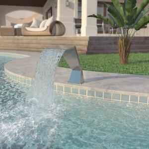 VidaXL Fontana za bazen od nehrđajućeg čelika 64 x 30 x 52 cm srebrna