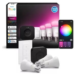 PHILIPS HUE pametna LED žarulja White Color Ambiance 1100 A60 E27 3 KIT SW V3 8720169374508