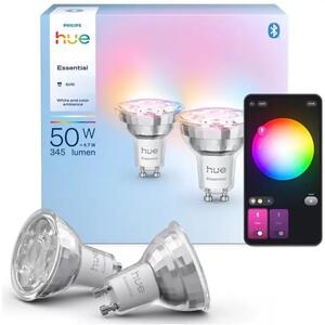 PHILIPS HUE LED reflektor (spot) ESSENTIAL and Color Ambiance 345 GU10 (2 kom) 8720169392489
