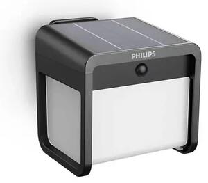 PHILIPS solarna LED svjetiljka EZRA White Ambiance kvadratna 30K crna IR 8720169362062
