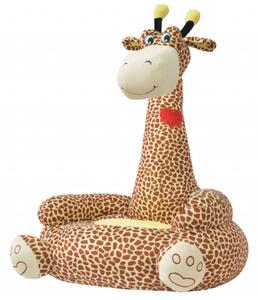 VidaXL Plišana dječja fotelja u obliku žirafe smeđa