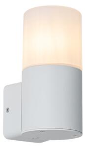 Moderna vanjska zidna svjetiljka bijela s opalnim sjenilom IP44 - Odense