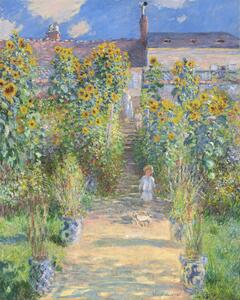 Reprodukcija The Artist's Garden at Vetheuil (1880), Claude Monet