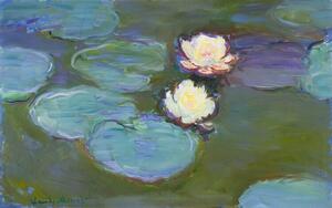 Reprodukcija Waterlilies, Evening, Claude Monet