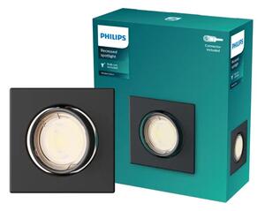 PHILIPS LED downlight PERIDOT ugradbeni KIT kvadratna 7W crna #8720169392687 8720169392687