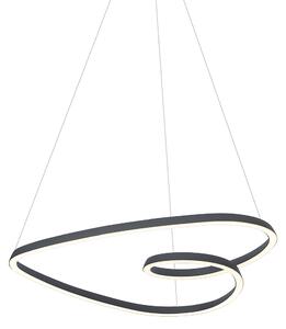 Skandinavska viseća svjetiljka crna 72 cm uklj. LED s 3-stupanjskim prigušivanjem - Circuit
