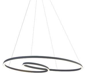 Skandinavska viseća svjetiljka crna 110 cm uklj. LED s 3-stupanjskim prigušivanjem - Circuit