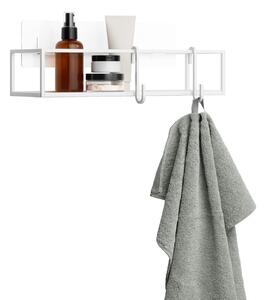 Bijela samonosiva čelična kupaonska polica Cubiko - Umbra