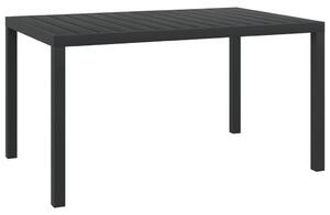 VidaXL Vrtni stol crni 150 x 90 x 74 cm aluminijum i WPC