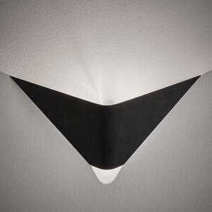 Crna metalna zidna lampa Ginebra - Kave Home