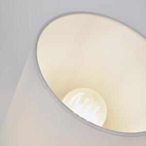 Stolna lampa s tekstilnim sjenilom u bijeloj prirodnoj boji (visina 28 cm) Eshe - Kave Home