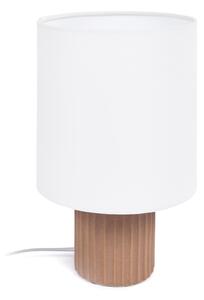 Stolna lampa s tekstilnim sjenilom u bijeloj prirodnoj boji (visina 28 cm) Eshe - Kave Home