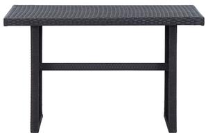 VidaXL Vrtni stol crni 110 x 60 x 67 cm od poliratana