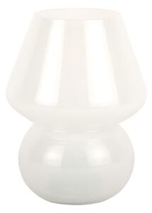 Bijela LED stolna lampa sa staklenim sjenilom (visina 20 cm) Vintage – Leitmotiv