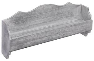 VidaXL Zidna vješalica za kapute siva 50 x 10 x 23 cm drvena