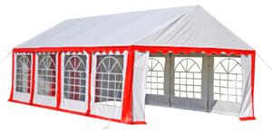 VidaXL Šator za zabave 8 x 4 m crveni