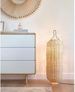 Podna lampa u prirodnoj boji sa sjenilom od ratana (visina 80 cm) Lumisa - Kave Home