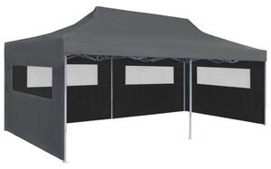 VidaXL Sklopivi šator za zabave s bočnim zidovima 3 x 6 m antracit
