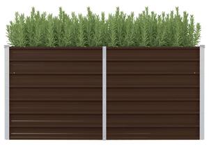 VidaXL Povišena vrtna gredica smeđa 160 x 80 x 77 cm pocinčani čelik