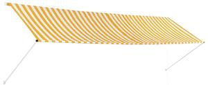 VidaXL Tenda na uvlačenje 400 x 150 cm žuto-bijela
