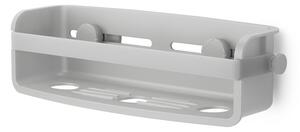 Siva samonosiva plastična kupaonska polica Flex - Umbra