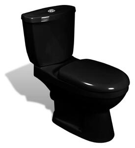 VidaXL Toaletna školjka sa cisternom crna